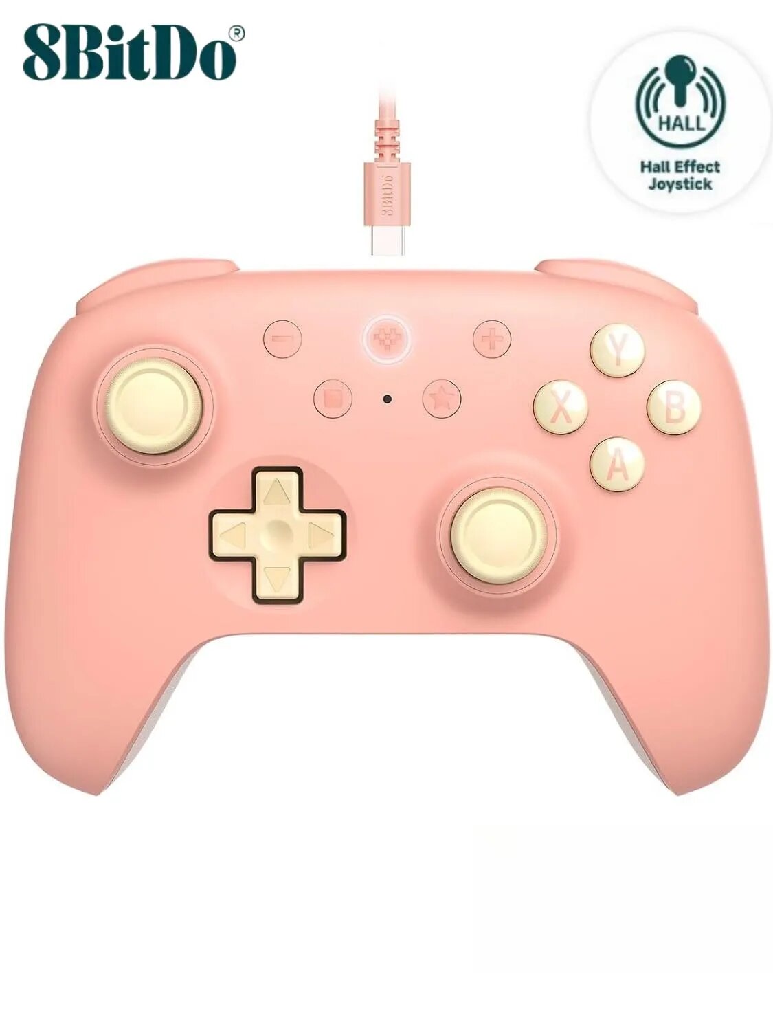 Проводной игровой контроллер 8BitDo Ultimate 2C с джойстиками на эффекте Холла для ПК и Raspberry Pi