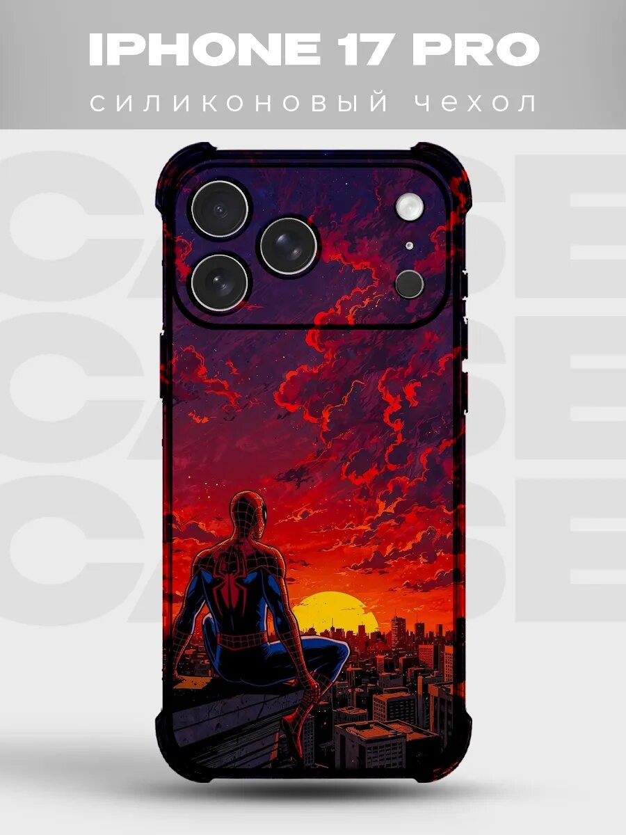 Чехол на iPhone 17 Pro Человек-паук spiderman комикс spider