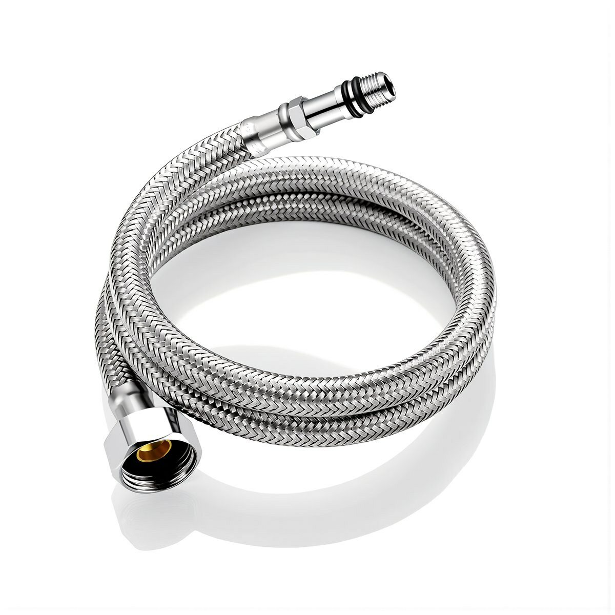 Шланг подключения смесителя 304 нержавеющая сталь 2 штуки PEX 60 см холодная горячая вода для дома, Стандартный, заостренный конец, 80 см, набор из 2 шт