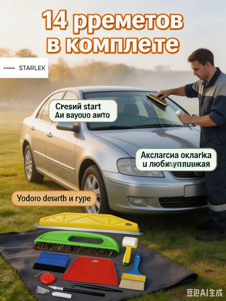 STARLEK Скребок автомобильный, длина: 12 см