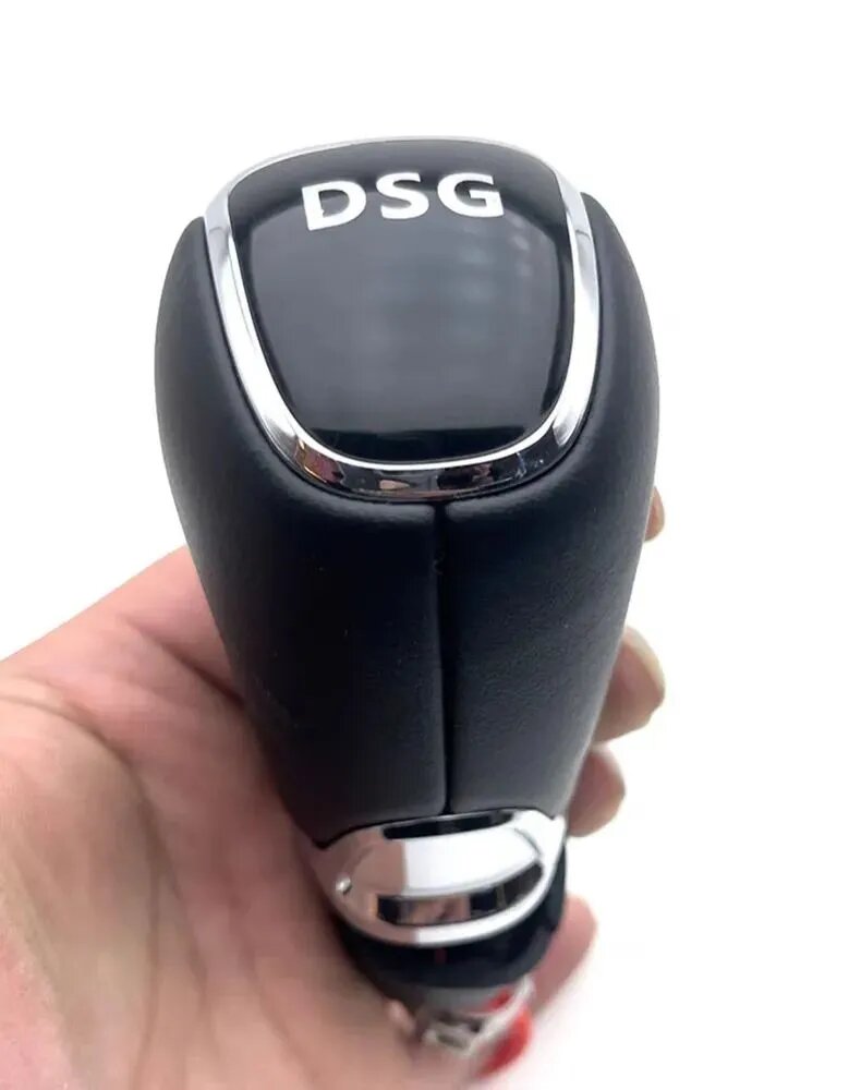 Ручка АКПП DSG для Skoda Octavia Superb Yeti с логотипом ДСГ, кожаная насадка на рычаг переключения передач
