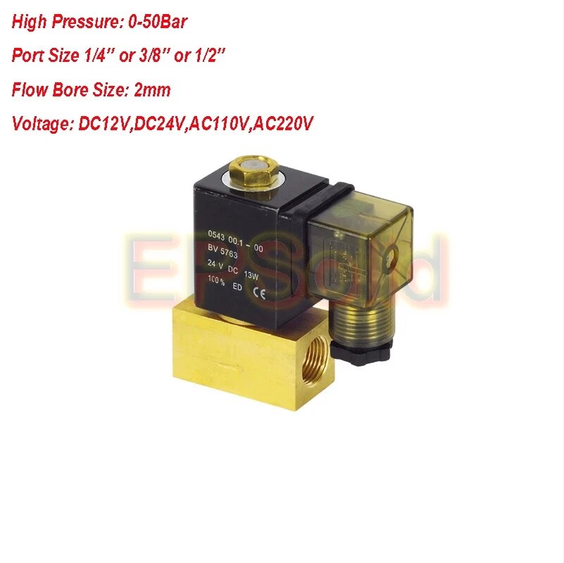 Электромагнитный клапан EPSolid JT22-02, 1/2", 70bar, AC220V
