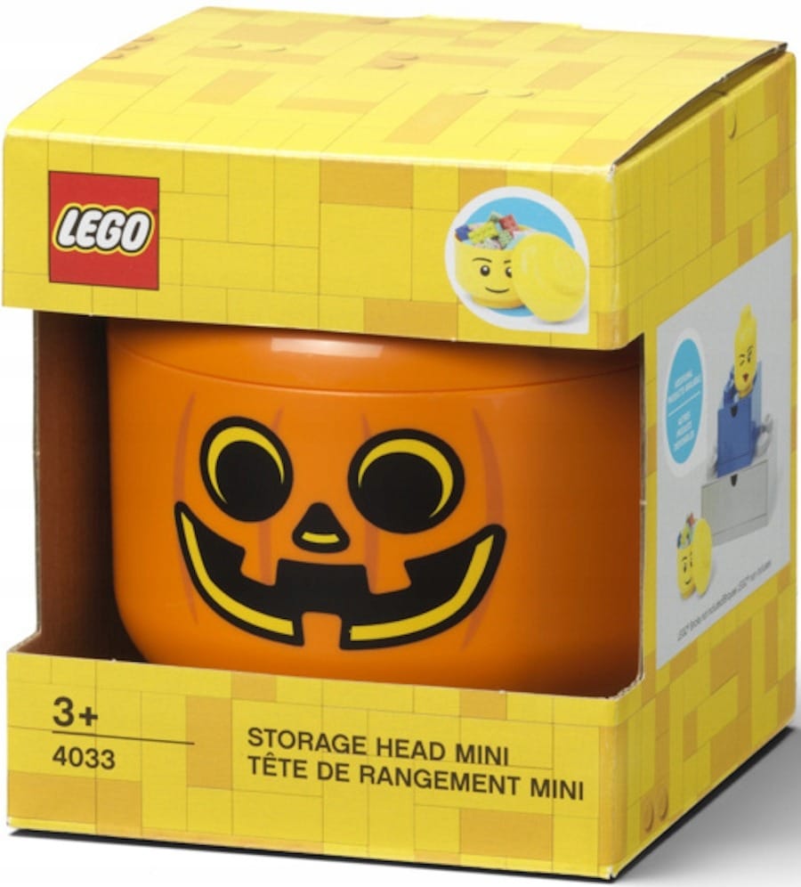 Подставка канцелярская LEGO маленькая голова Pumpkin, оранжевый, 0.36 л