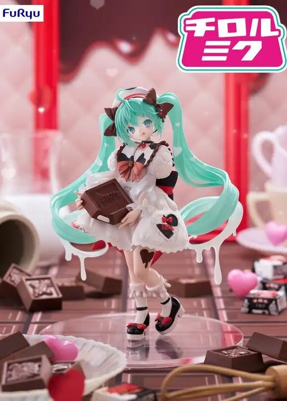 Оригинальная фигурка Judai FuRyu Piapro Characters Hatsune Miku X Tirol Chocolate TrioTryiT, версия Milk, модель для сборки
