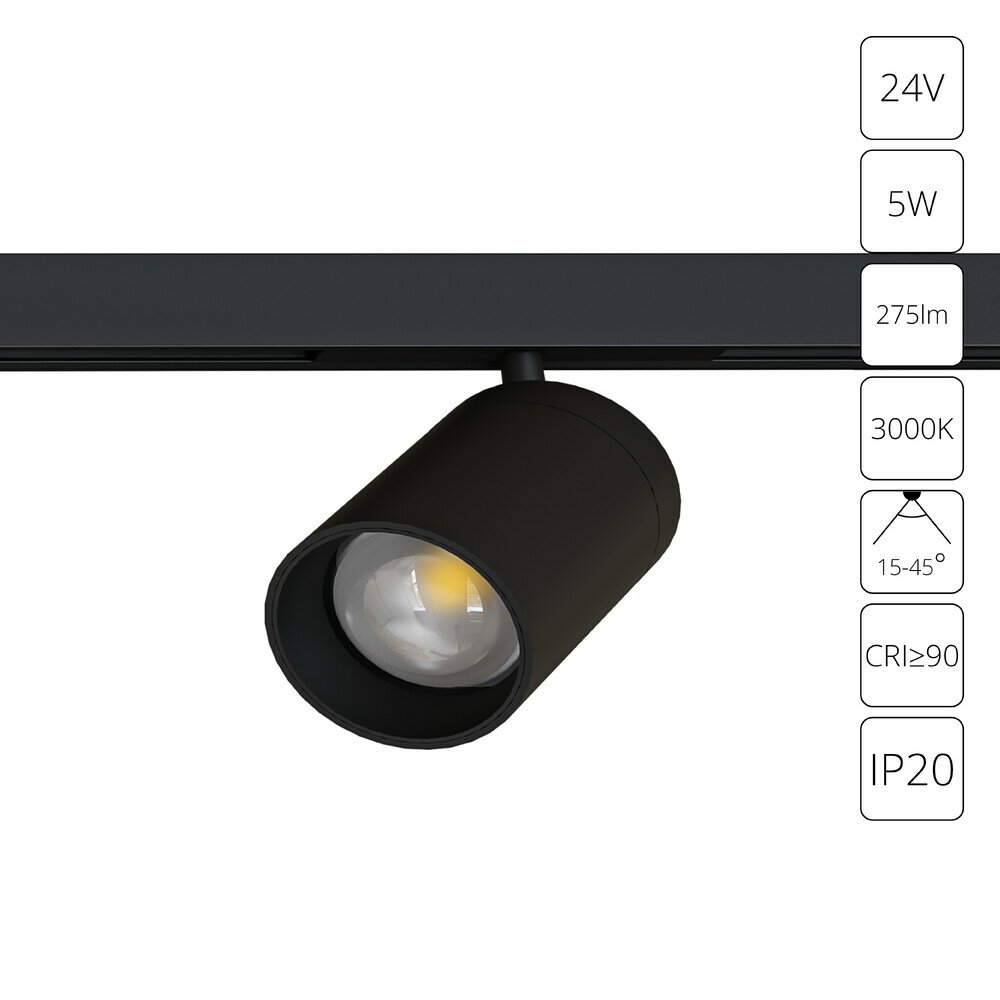 Arte Lamp Магнитный трековый светильник PRESTO A6328PL-1BK 5W 3000К