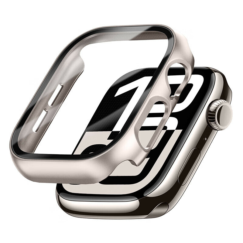 Чехол Apple Watch Series 10 42 мм с защитным стеклом TPU против пыли и ударов Звездное небо Цвет：Звездное