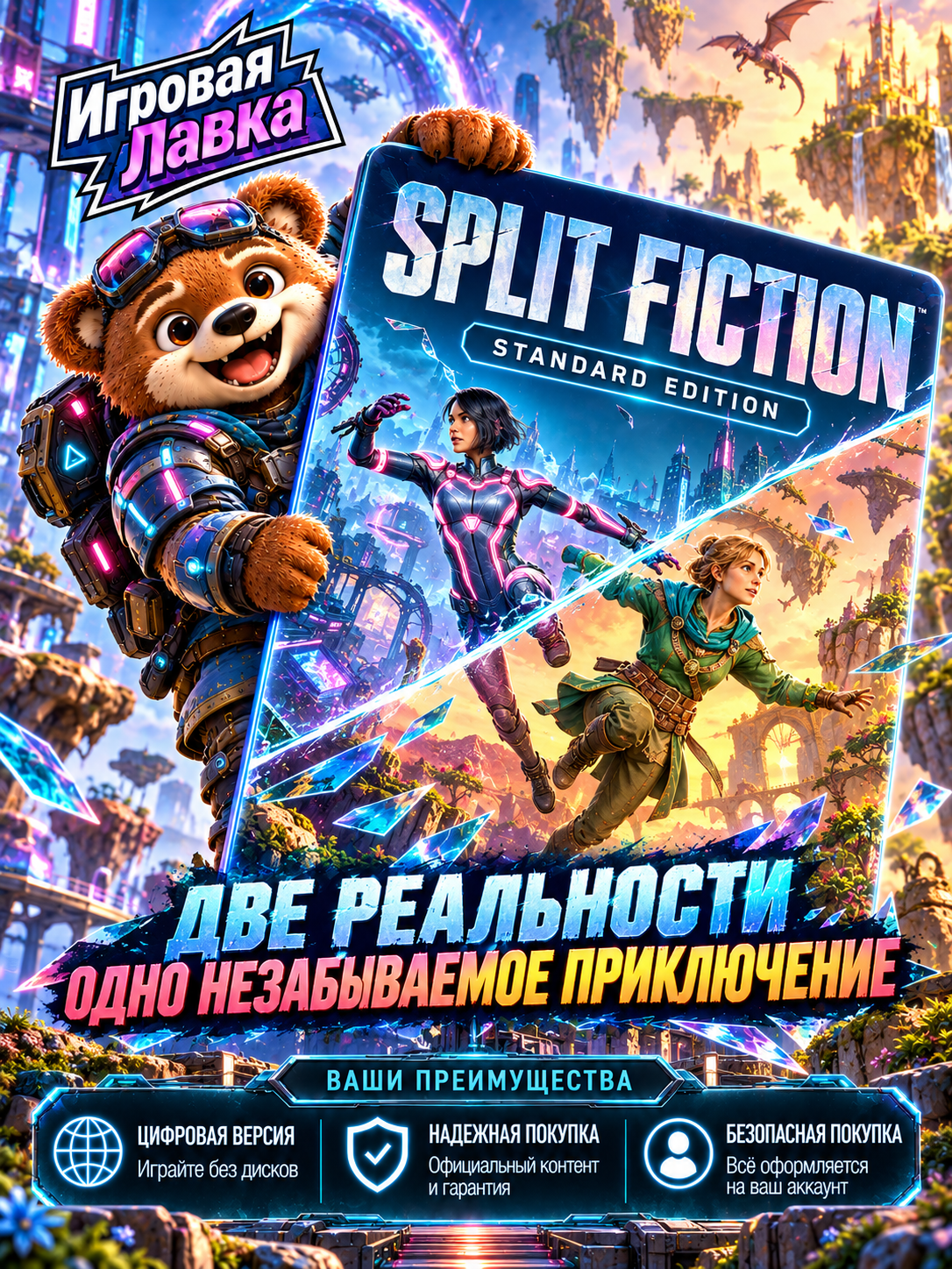 Split Fiction для Steam PC (ПК), Украина | Подарком | Steam Gift
