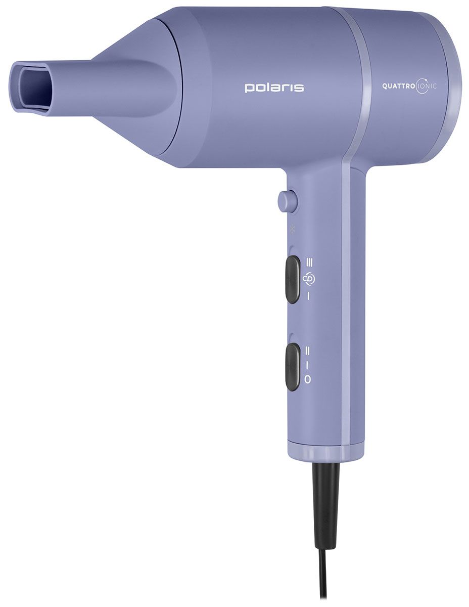 Polaris Фен для волос PHD 2044Ti Quattro Ionic, лавандовый 1900 Вт, скоростей 2, кол-во насадок 2, фиолетовый