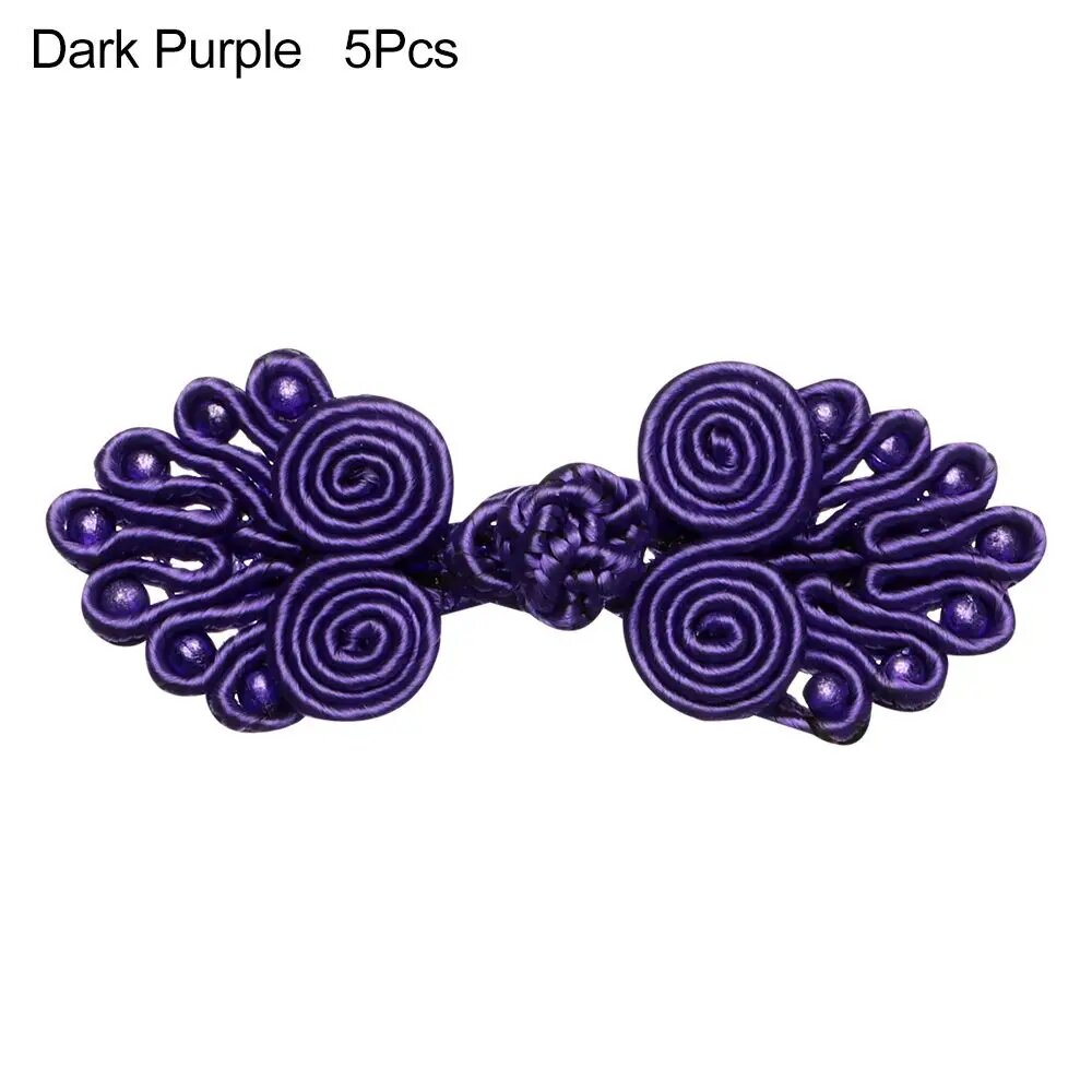 5 пар китайских кнопок-лягушек Dark Purple