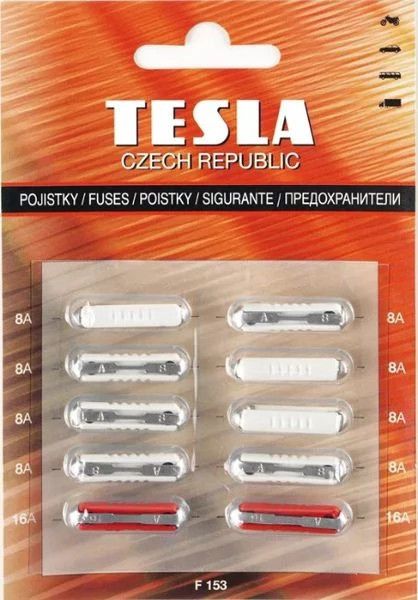 Предохранители 2101/08 "Tesla" (10 шт, 8х8А, 2х16А) F 153