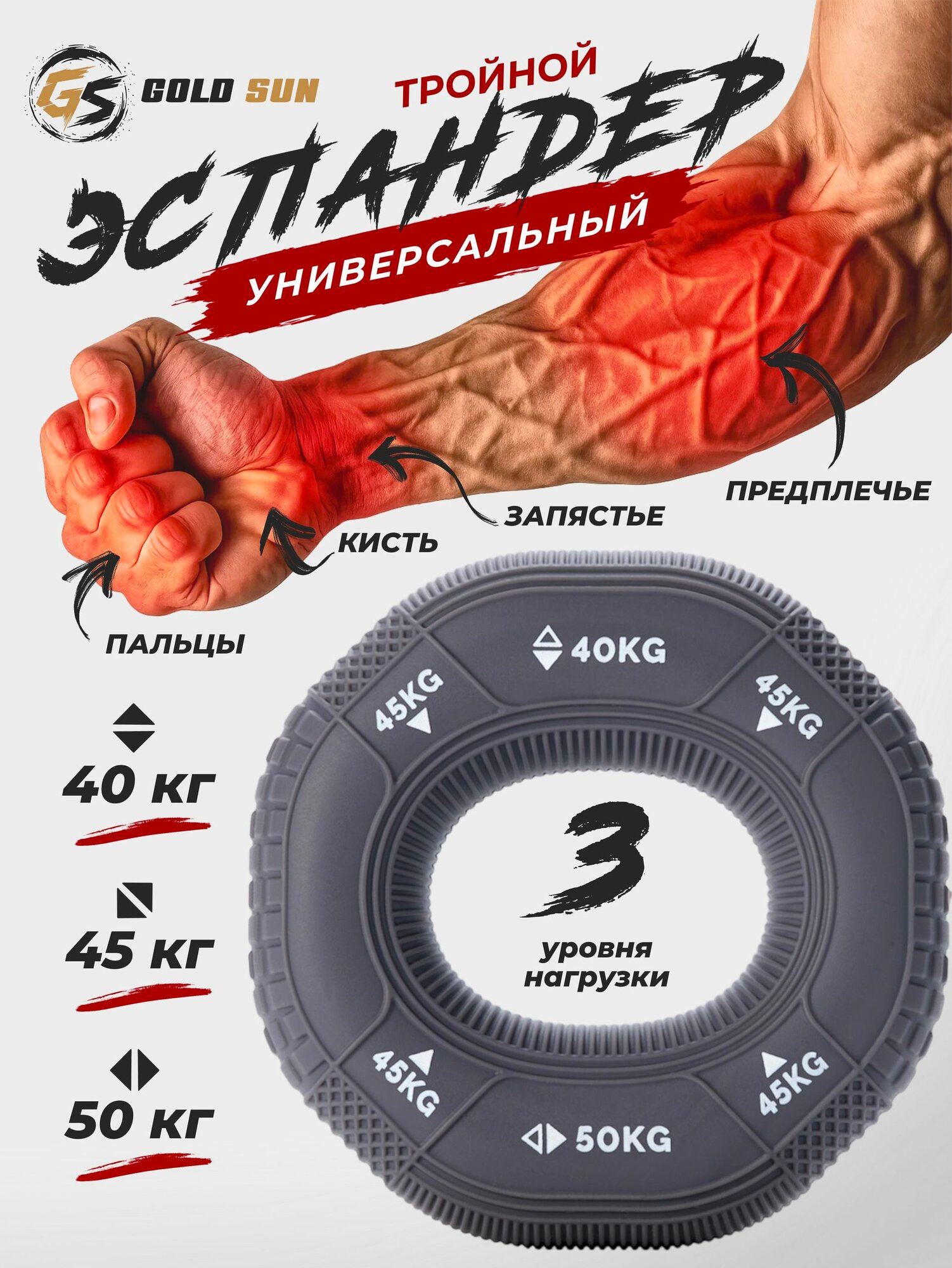 Тренажер для рук эспандер кистевой для рук 40кг 50кг