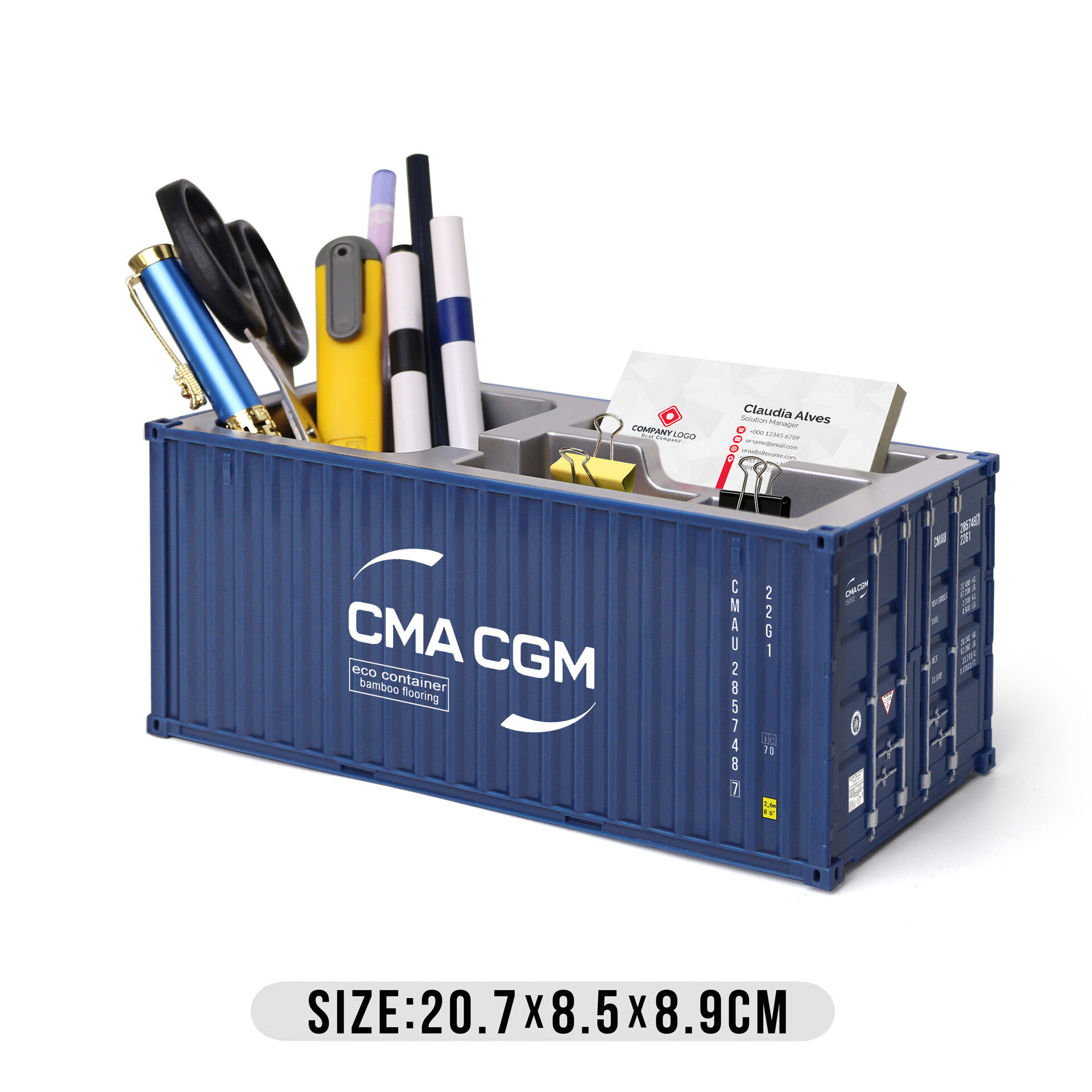CMA CGM Модель контейнера для хранения канцелярии и визиток настольный декор офисный подарок