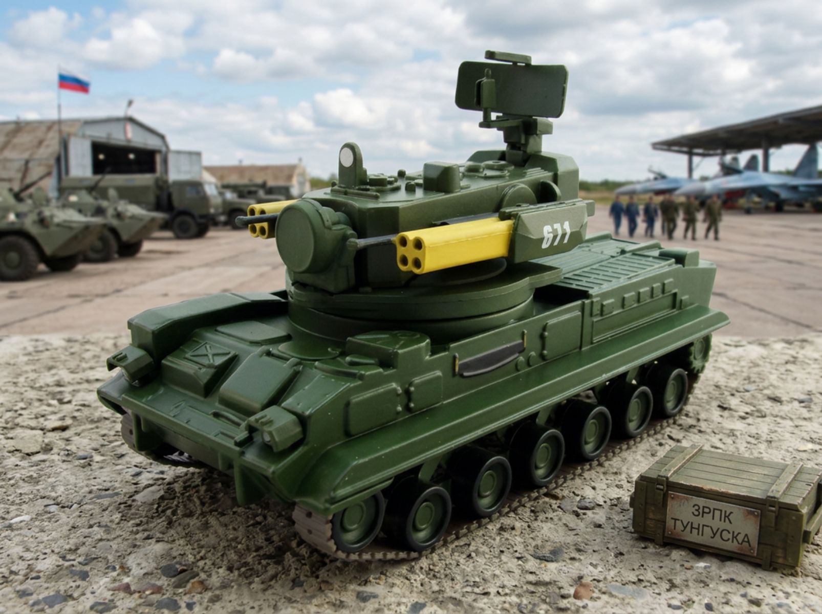 Масштабная модель 1/72, зрпк 2С6 "Тунгуска"