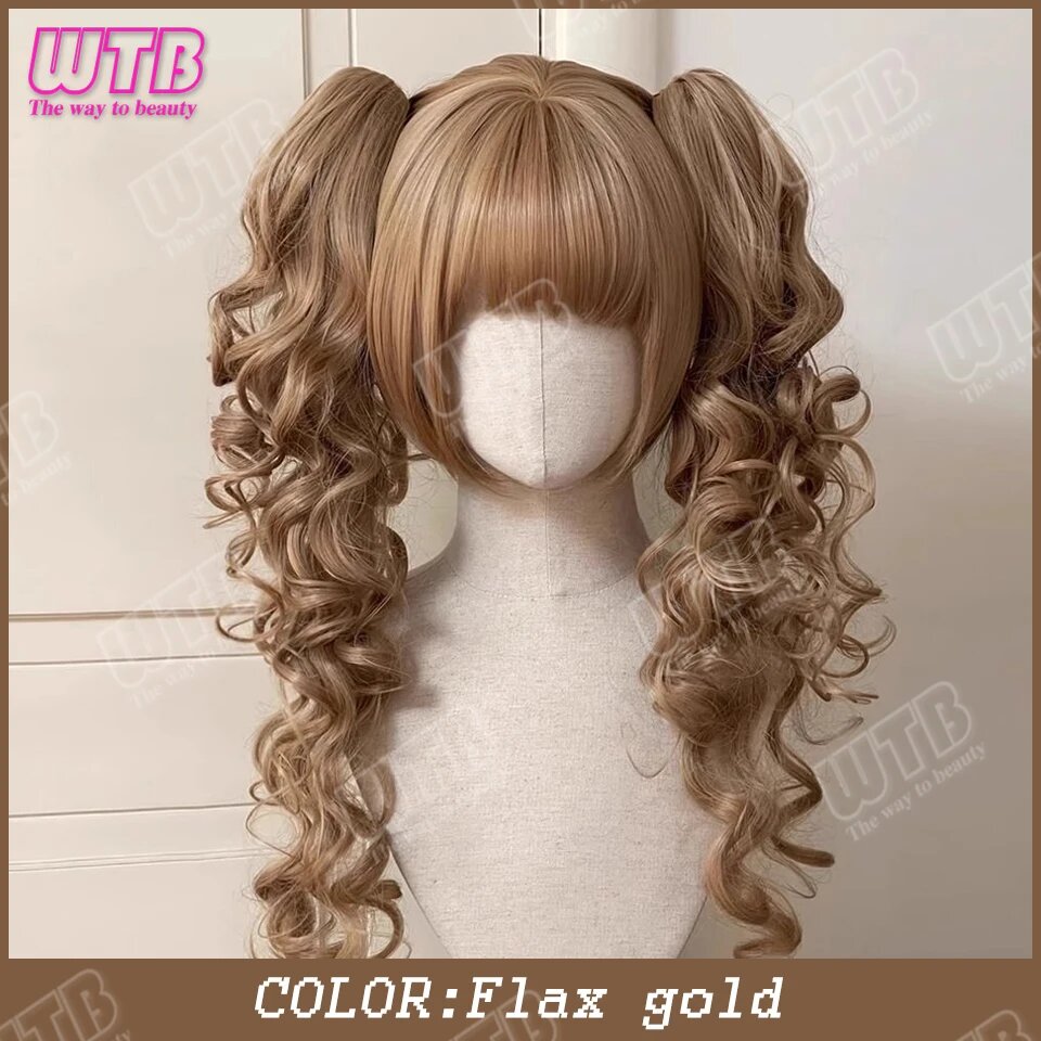 Синтетический парик WTB короткий кудрявый для косплея Коричневый, 15-55CM