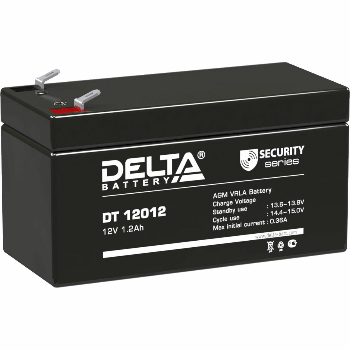 Батарея для ИБП Delta DT 12012 12В/1.2Ah, F1 (97x44x53мм) (2245413)