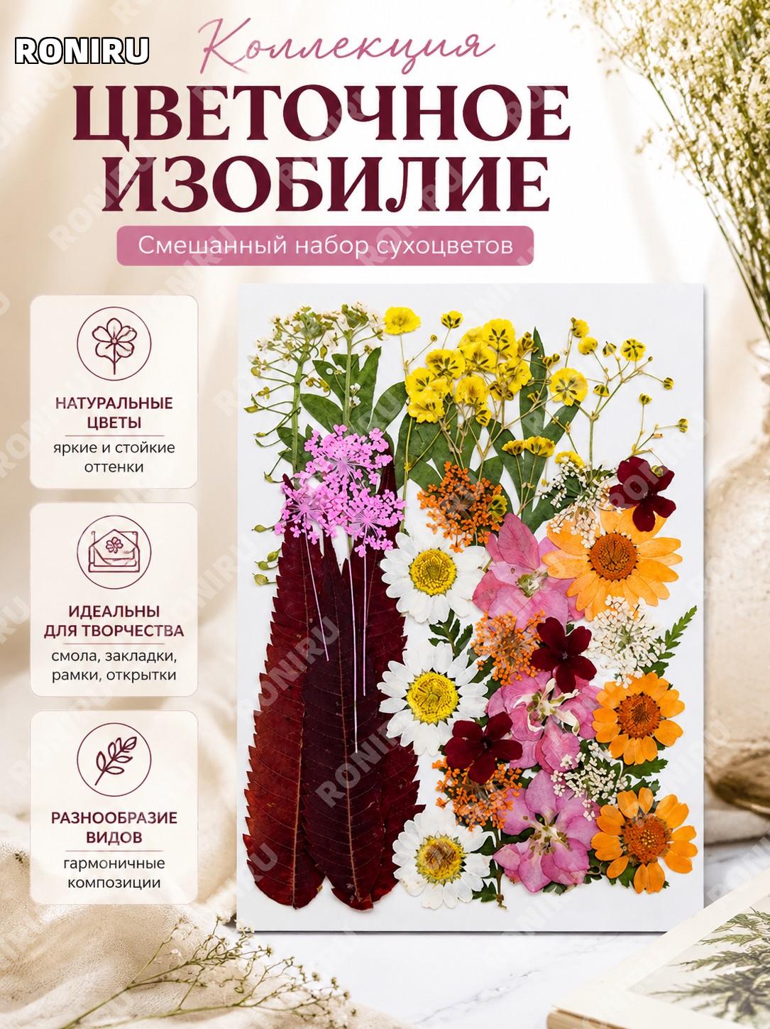 Набор для рукоделия из сухих цветов Жинсюнь: прессованные цветы, эпоксидная заливка, закладка и рамка, серия Шицзю