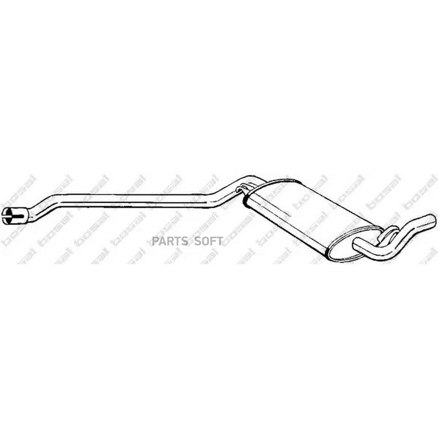 Глушитель центральный AUDI CABRIO 93-98 от официального дистрибьютора, BOSAL, артикул 283015