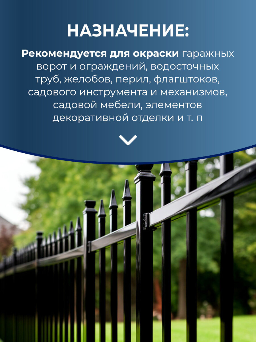 TOPGRADE (HAMMERITE) краска для металла, прямо на ржавчину, глянцевая, RAL9003 белый 2 л