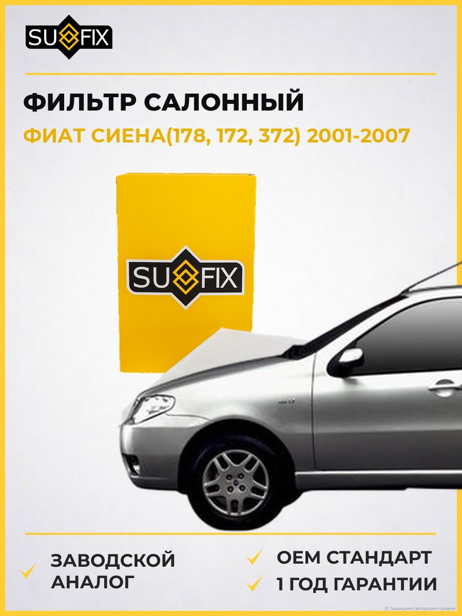Фильтр салонный SUFIX SS1255 Фиат Siena Fiat Siena 2001-2007