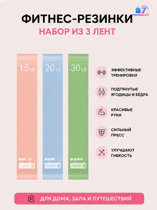 Фитнес-резинки для тренировок, набор эластичных лент для йоги и фитнеса, петли для дома и спорта 10 40LB.
