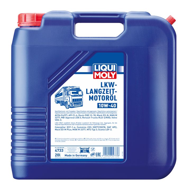 Синтетическое моторное масло Liqui Moly LKW-Langzeit-Motoroil 10W-40, 20л