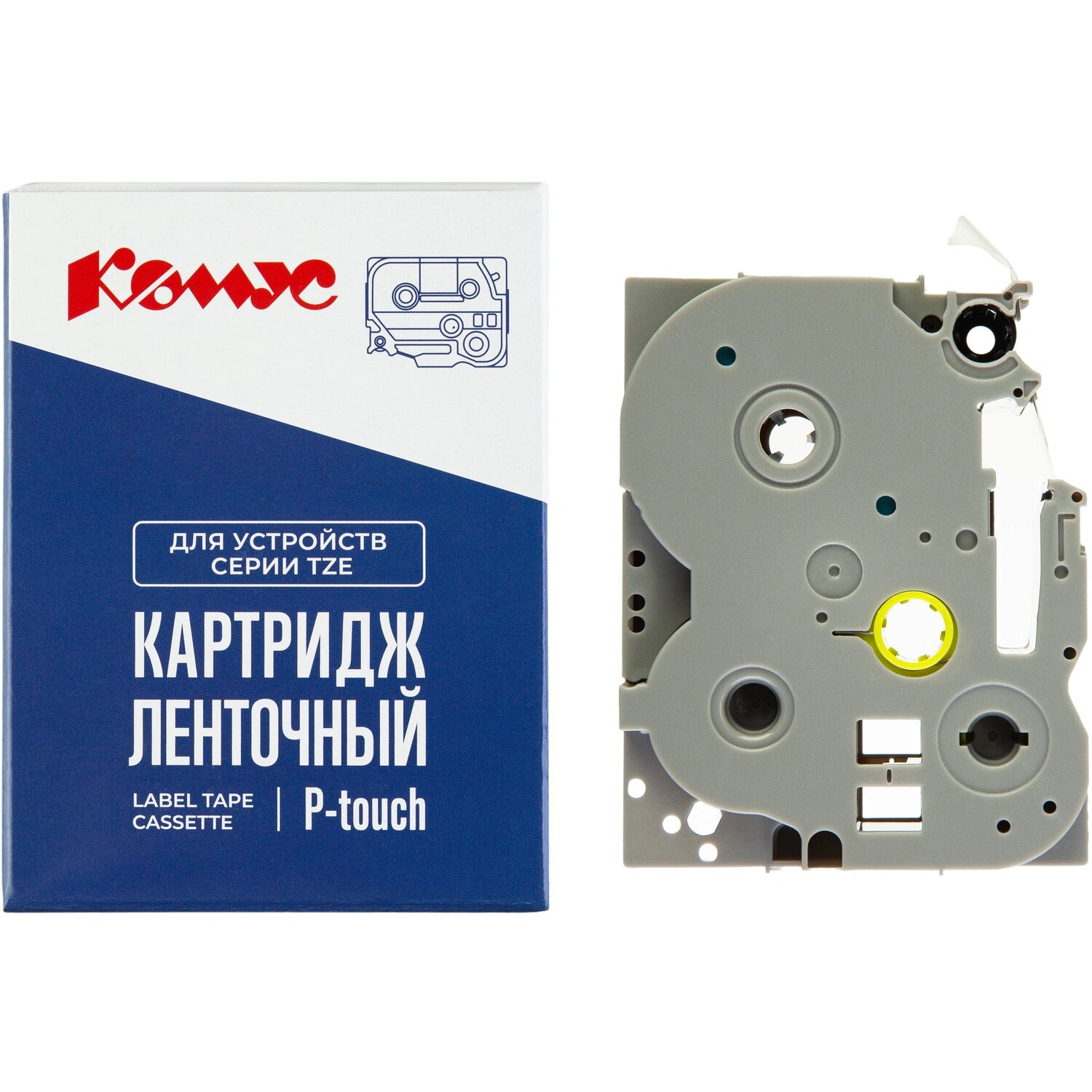 Комус Картридж Комус TZE-851 для принтера этикеток Brother (24 мм х 8 м, цвет ленты золотистый, шрифт черный)