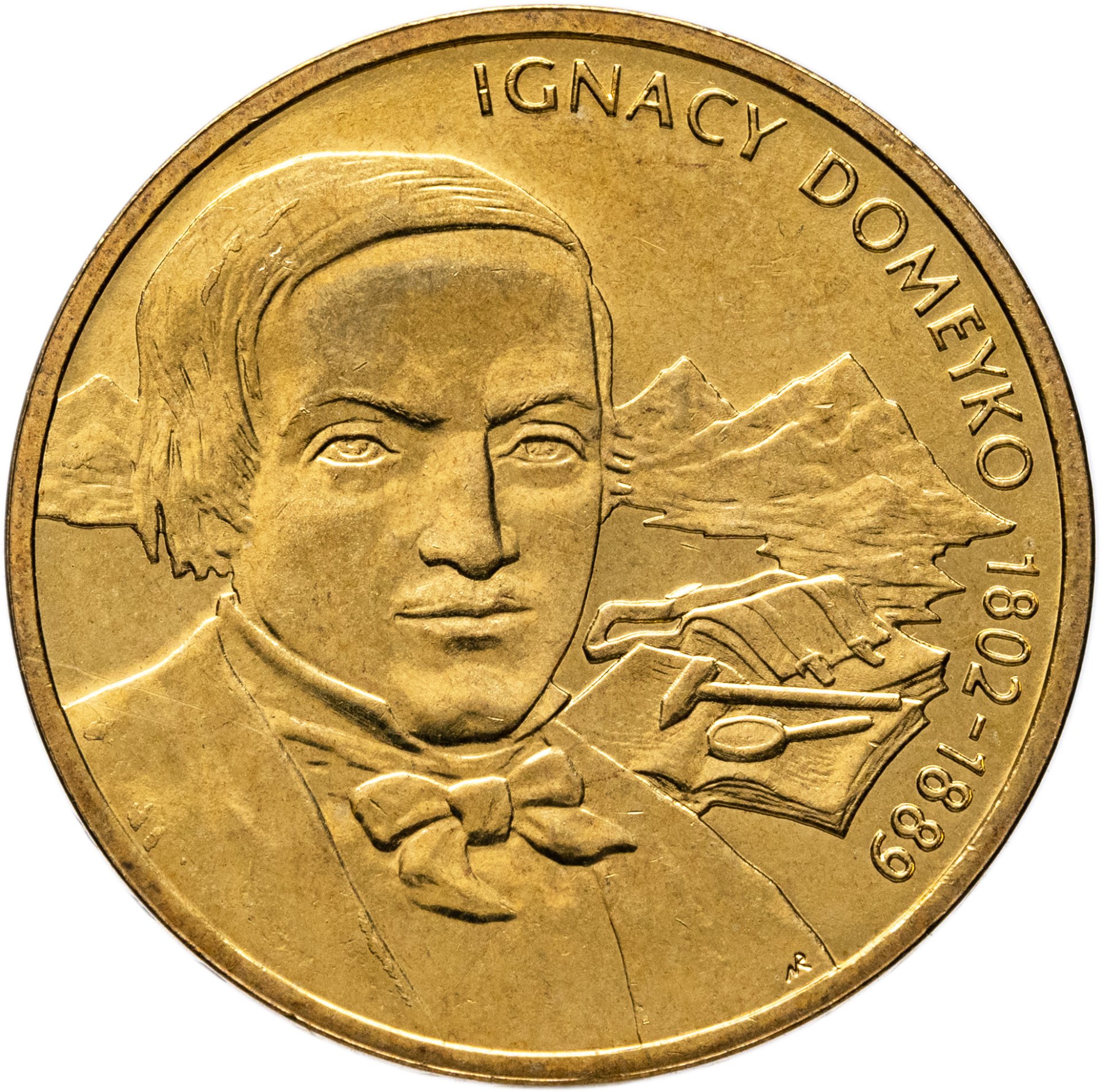 Польша 2 злотых 2007 "Польские путешественники - Игнацы Домейко", Латунь, в сохранности UNC
