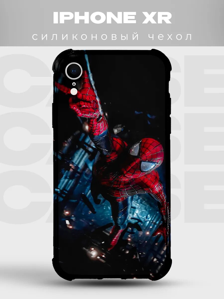 Чехол на iPhone XR Человек-паук комикс spider man марвел