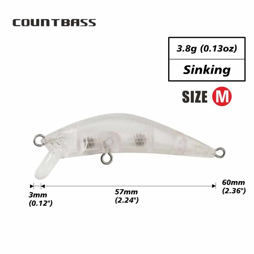 Countbass Воблеры для ловли форели 10 шт. M - Blank Lures