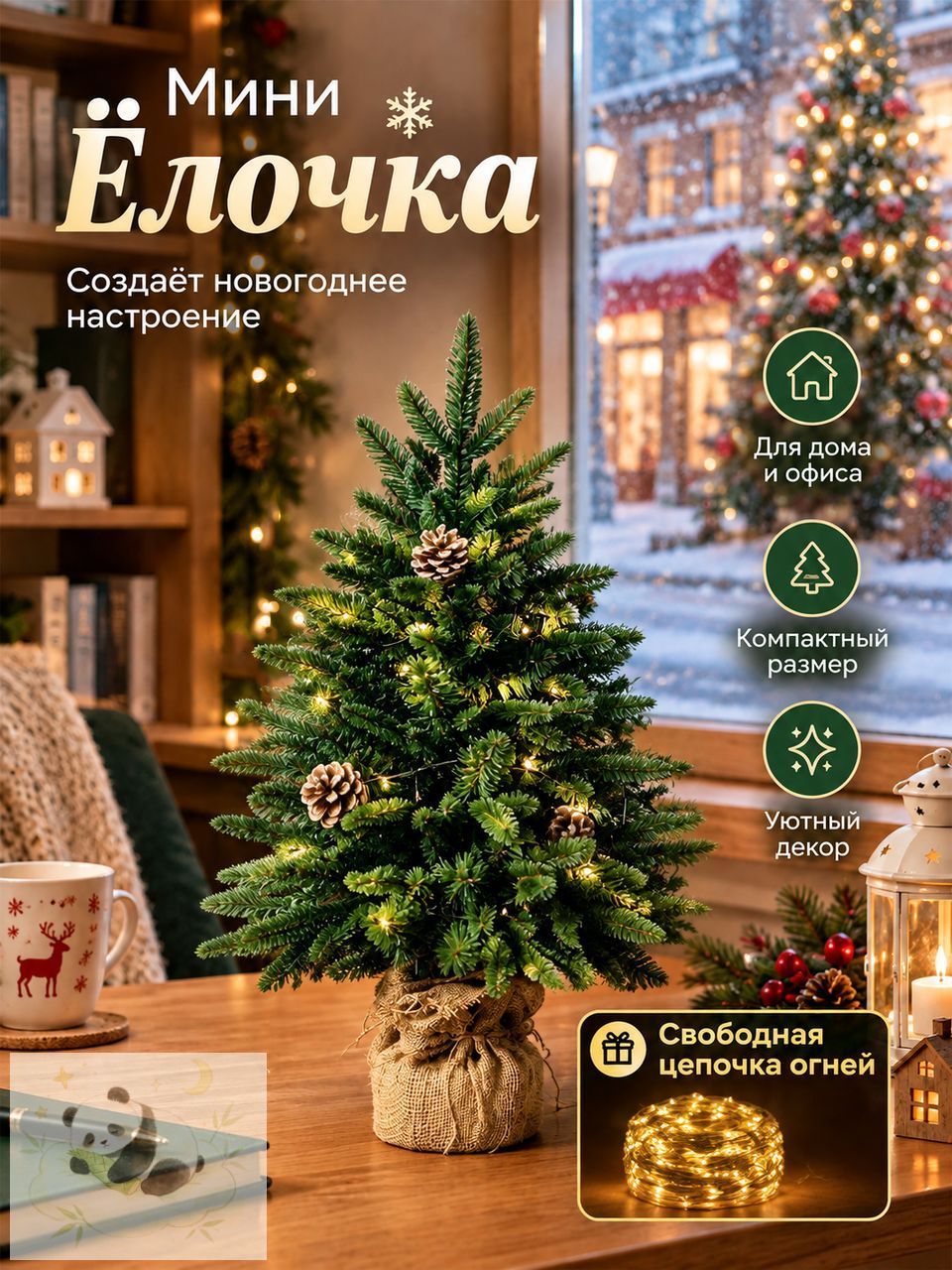 Елочная игрушка 45 см ёлка зеленый 1 шт