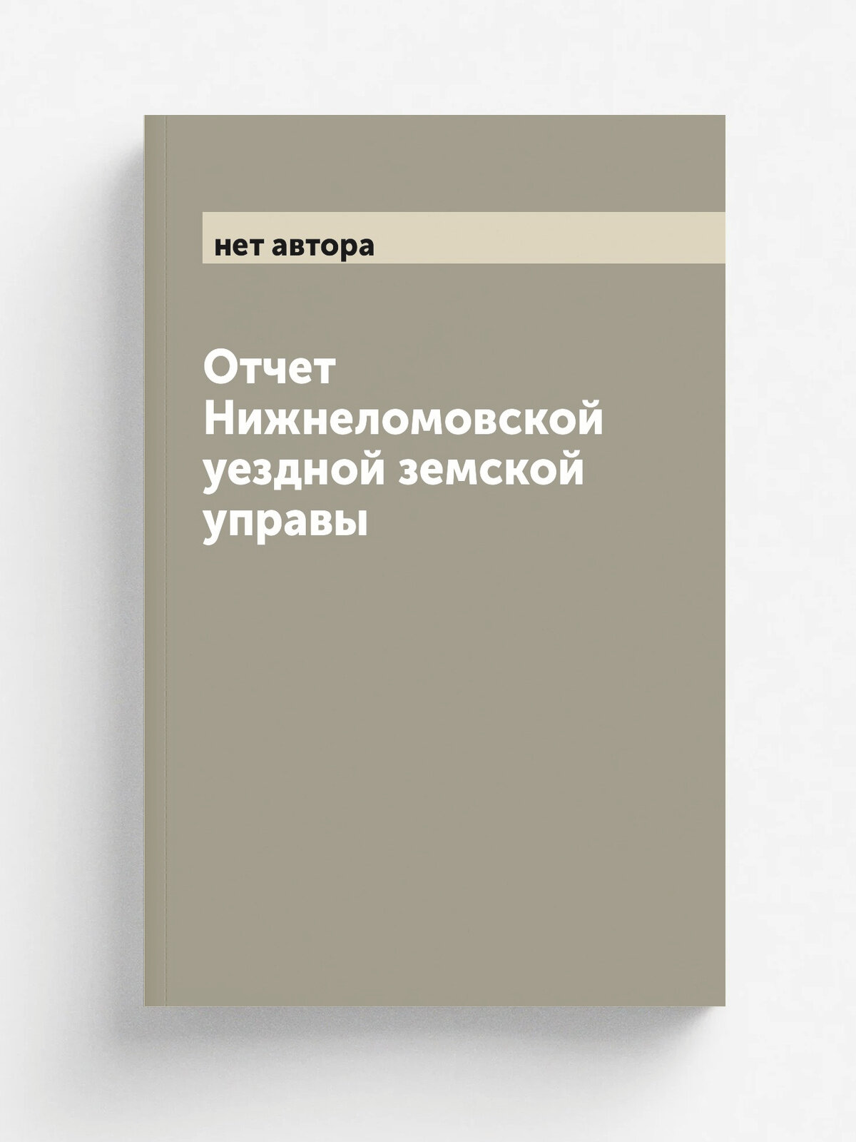 Отчет Нижнеломовской уездной земской управы
