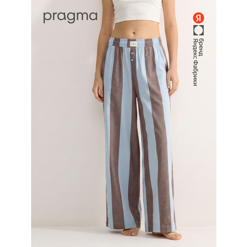 фото Брюки pragma prism женские из хлопка с эластаном, карманы и завязки, размер 2xl, разноцветный