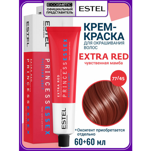 фото Профессиональная краска для волос estel professional princess essex extra red 77.45 чувственная мамба 60 мл - 2 шт