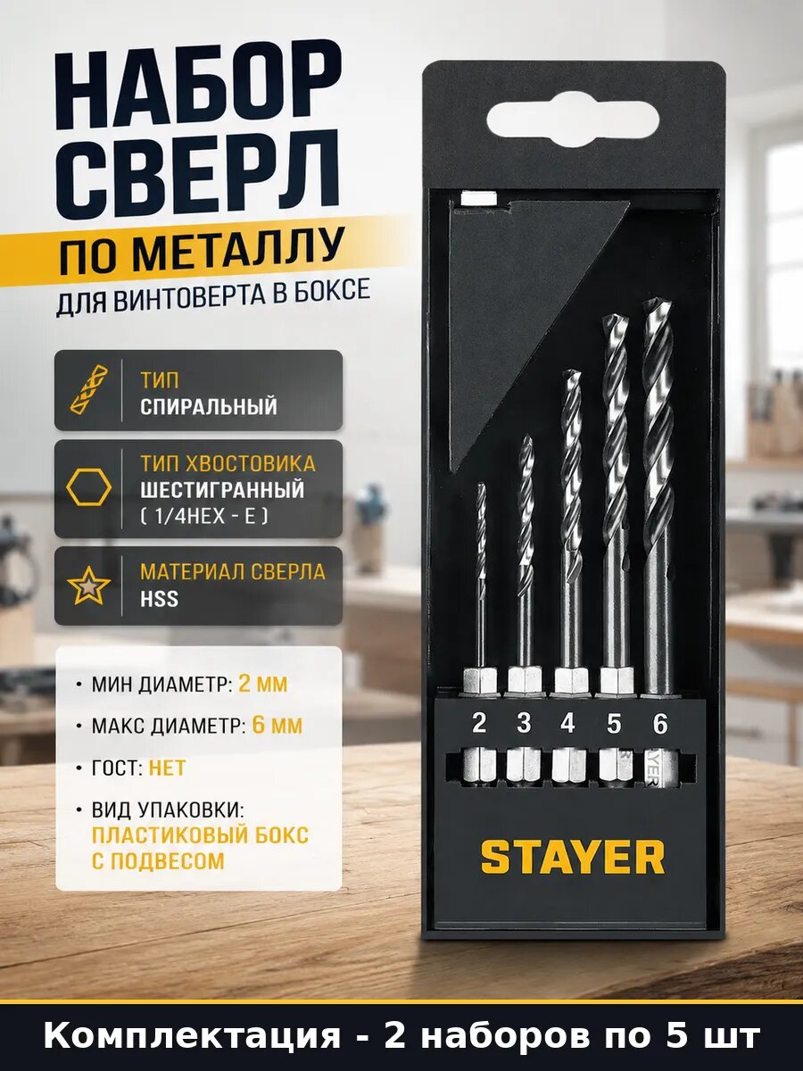 Сверла по металлу для винтовертов HSS Impact Ready 2 набора