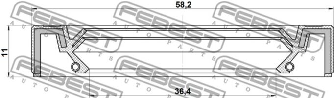 Сальник привода 36.4X58.2X11