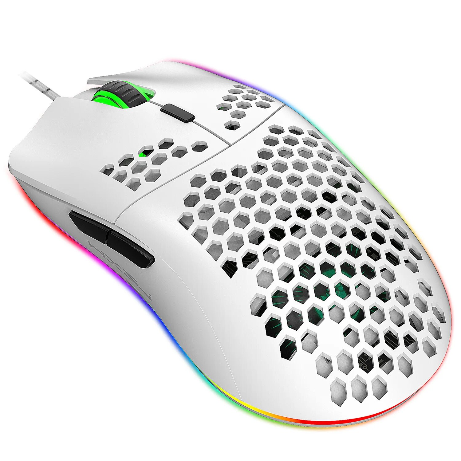 Проводная игровая мышь olevo RGB 6400 DPI J900-white mouse