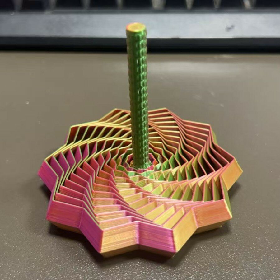 3D-печатная восьмиугольная морковная башня с ручкой, антистрессовая игрушка для пальцев для детей.