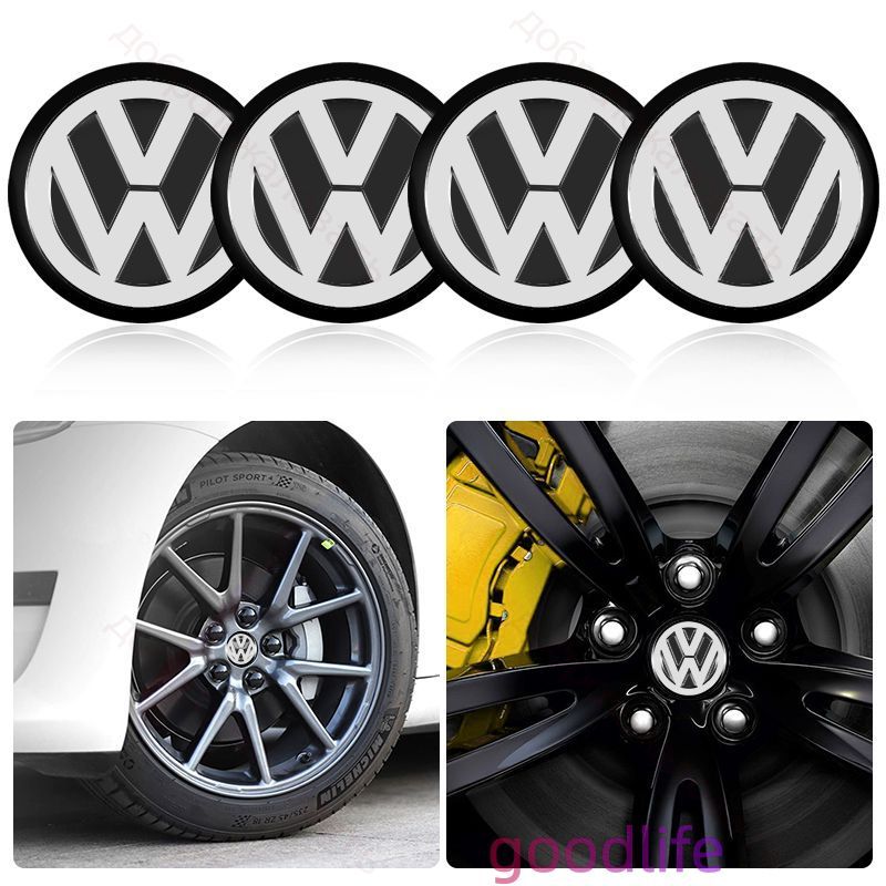 4 штуки фольксваген (Volkswagen) черный автомобильных колпачков для ступиц диаметром 56 мм