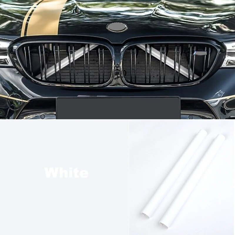2 шт. передняя решетка для почек, накладка на рамку для BMW E60 E61 E65 E66 E85 F44 F52, White 2Pcs