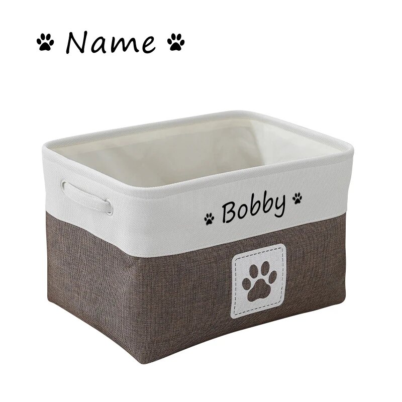 Корзина для игрушек "Bobby", Paw Brown