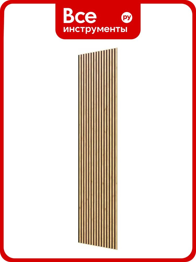Акустическая панель Cosca Decor черный войлок, 2750x600x19 мм, рейки МДФ, дуб медный 00-00074593