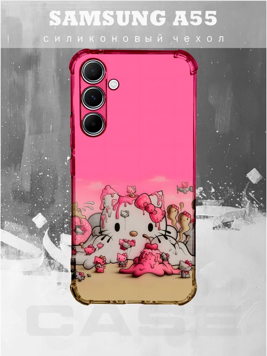 Чехол на SAMSUNG A55 с принтом хелло китти