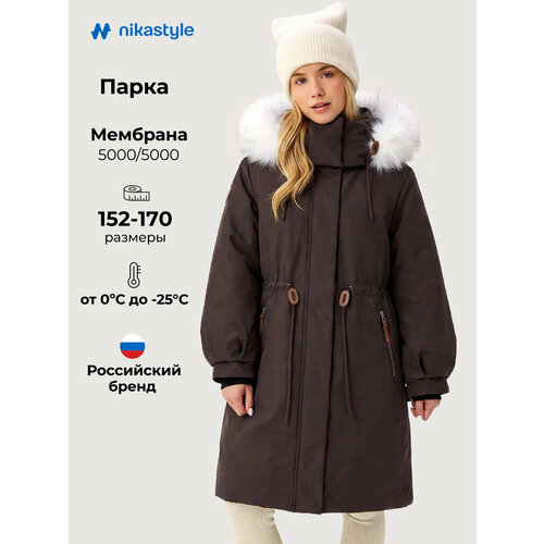 фото Пальто nikastyle, размер 152-76, шоколад