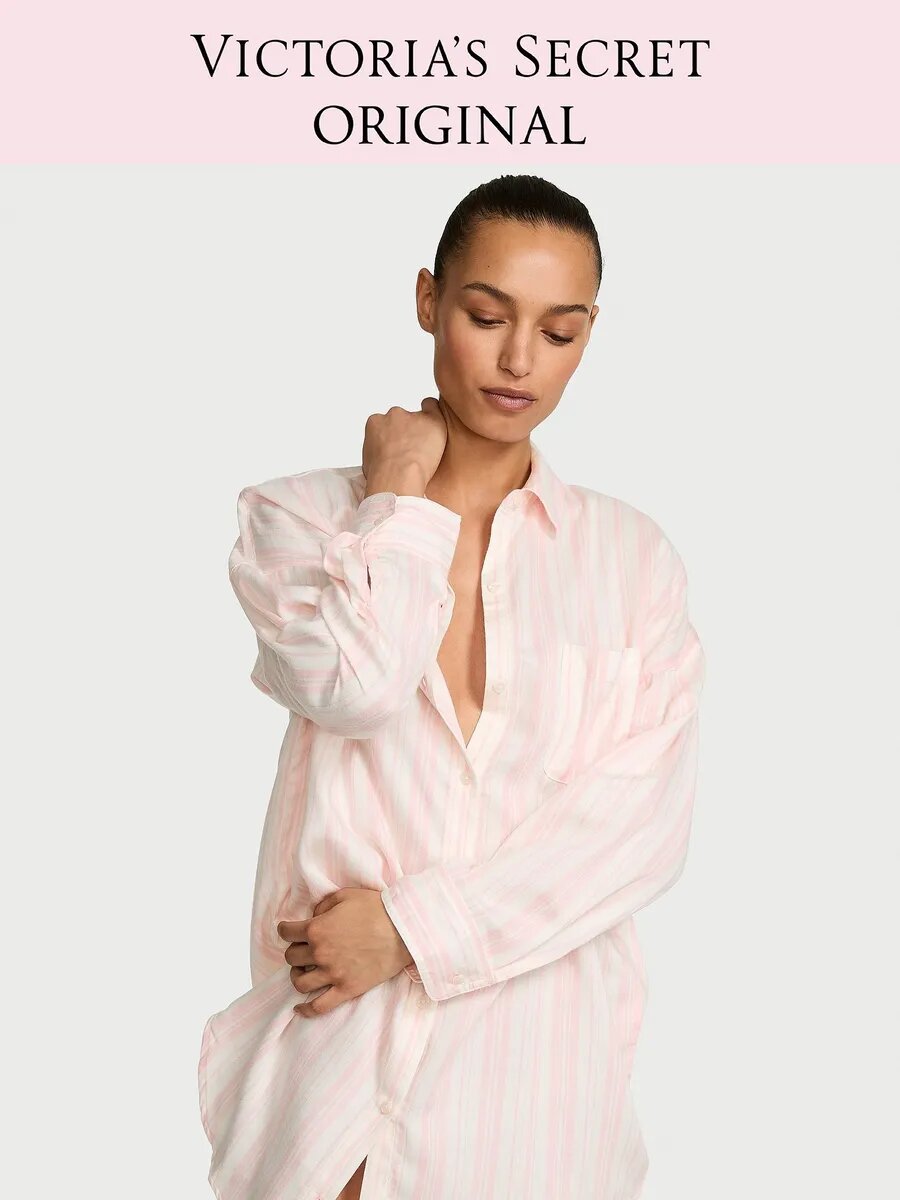 Сорочка Victoria's Secret Modal-Cotton Button-Front Sleepshirt
