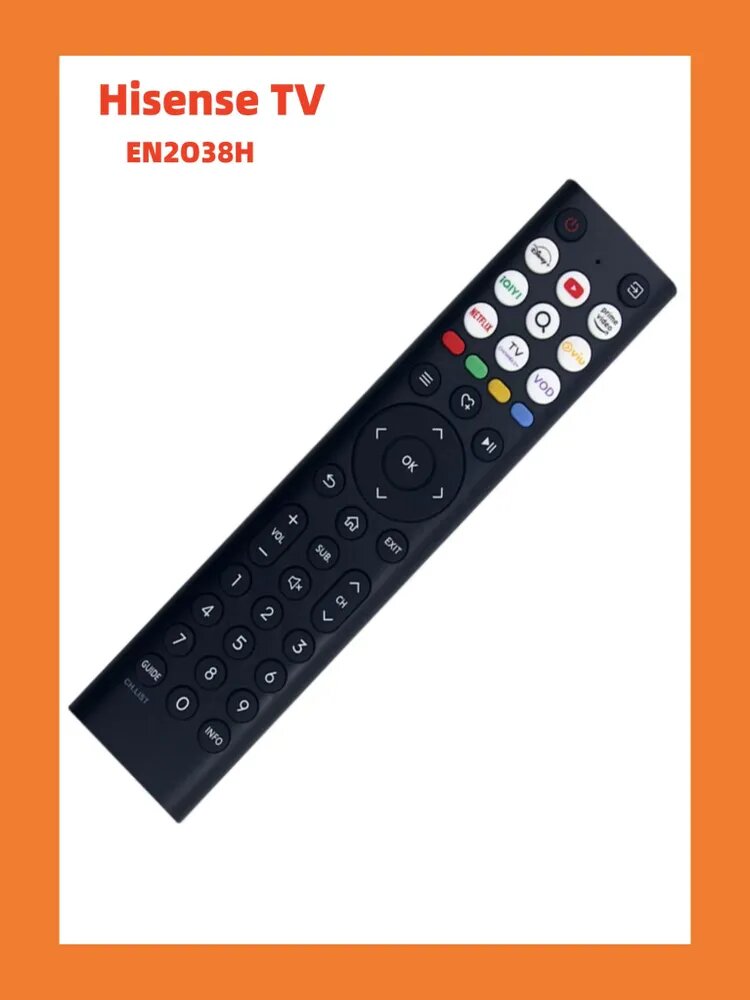 Пульт дистанционного управления EN2O38H Совместимость с Hisense TV