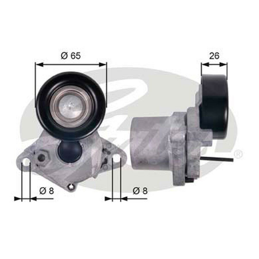 Ролик ремня приводного HYUNDAI/KIA MATRIX/CARENS/CEED/CERATO/RIO/SOUL/VENGA 05- натяжной. CRDI GATES T39123
