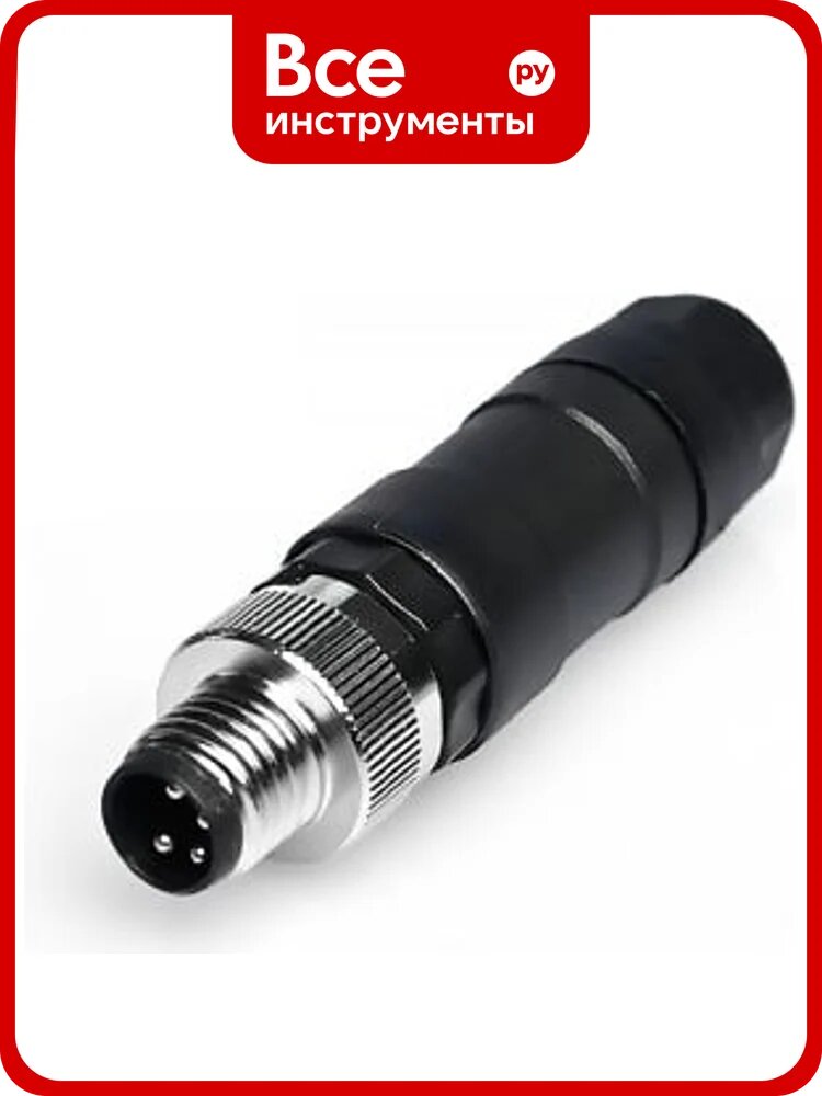 Соединитель клеммный VELLEDQ M8-M04T, Вилка, Прямой с клеммником, Пластик 4-PIN IP6560 AC/DC, 08-00024640