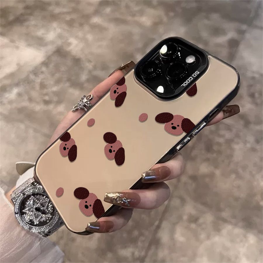 Чехол на Айфон 16 PRO / IPHONE 16 PRO чёрный с Карикатура собаки противоударный