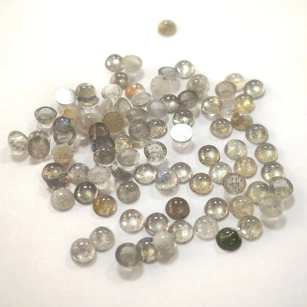 Лабрадорит, бусины, гладкие круглые кабошоны 3 мм, 4 мм, 50 шт. 3mm 50pcs