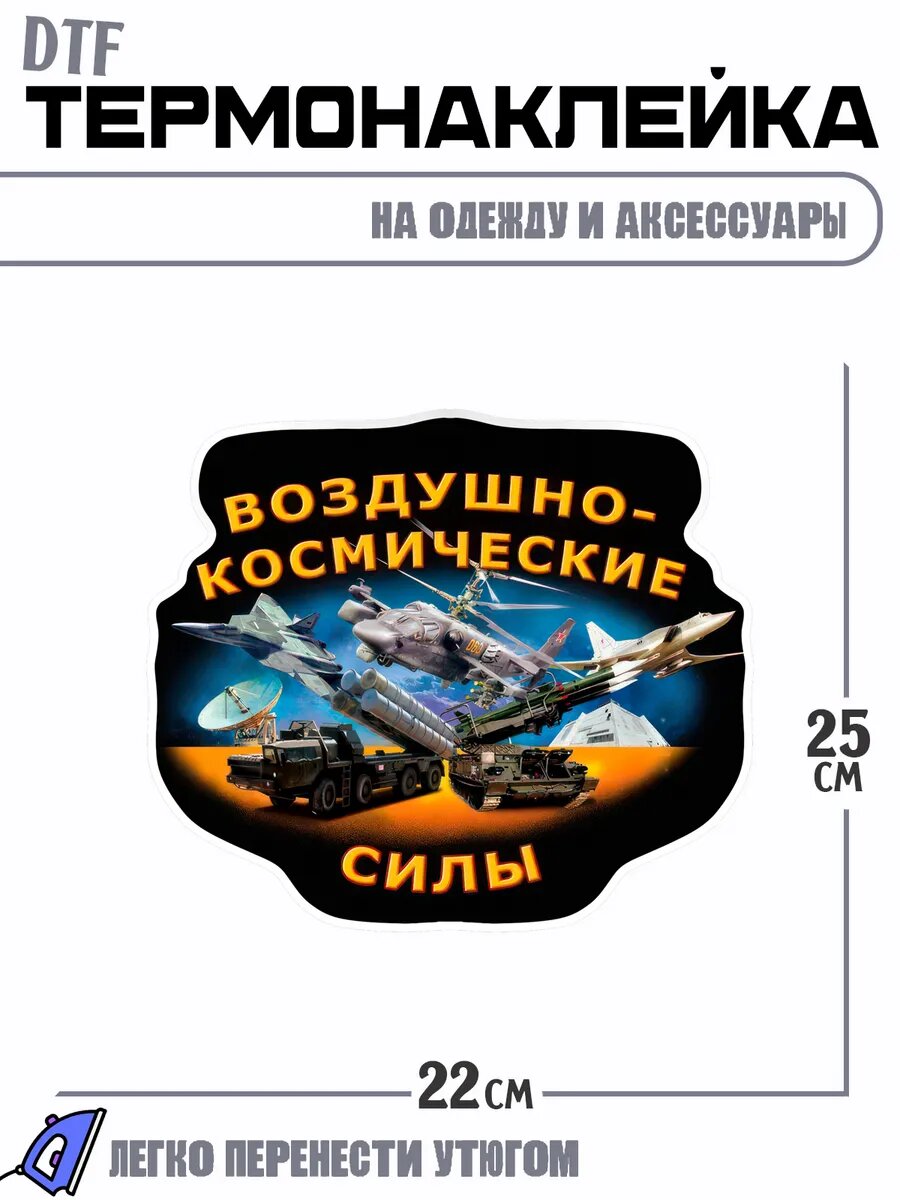 Термонаклейка Воздушно- космические силы